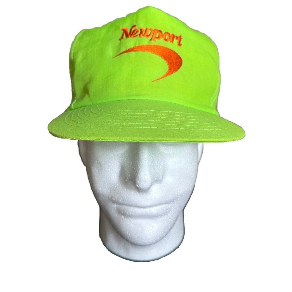 Vintage 80's Newport Cigarettes Green Neon SnapBack Hat